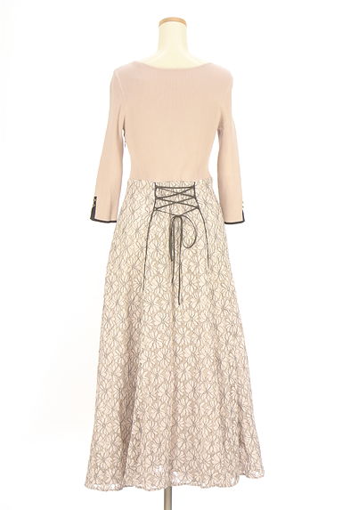 Apuweiser riche（アプワイザーリッシェ）の古着「ニット×花柄レースロングワンピース（ワンピース・チュニック）」大画像２へ