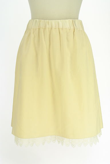 QUEENS COURT（クイーンズコート）の古着「レース×無地リバーシブル膝丈スカート（スカート）」大画像５へ