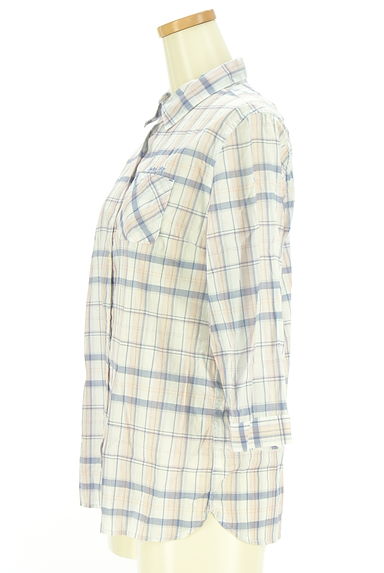 Crocodile（クロコダイル）の古着「7分袖チェックシアーシャツ（ブラウス）」大画像３へ