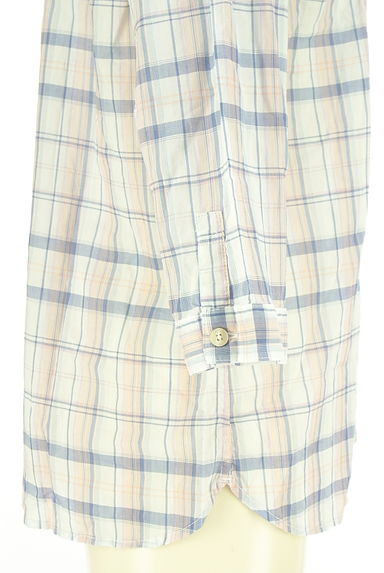 Crocodile（クロコダイル）の古着「7分袖チェックシアーシャツ（ブラウス）」大画像５へ
