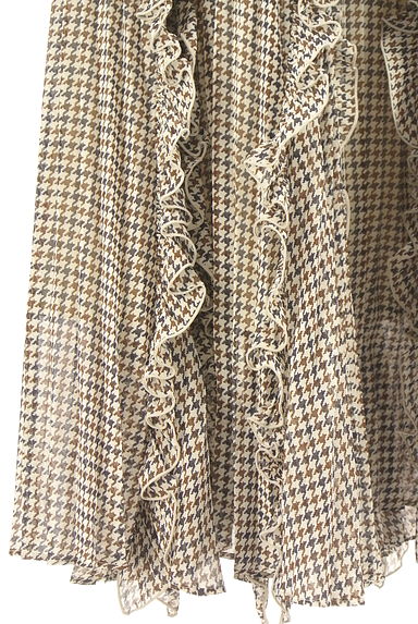 Snidel（スナイデル）の古着「千鳥格子柄フリルプリーツロングスカート（ロングスカート・マキシスカート）」大画像５へ