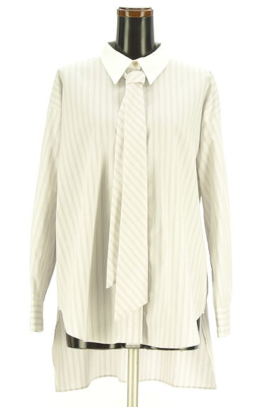 Te chichi（テチチ）の古着「ネクタイ付きオーバーサイズシャツ（ブラウス）」大画像１へ