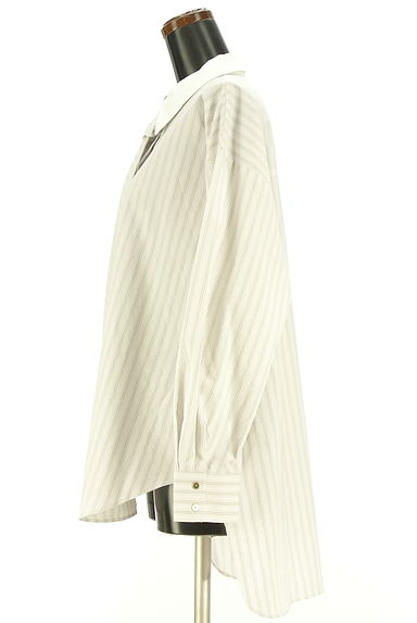 Te chichi（テチチ）の古着「ネクタイ付きオーバーサイズシャツ（ブラウス）」大画像３へ