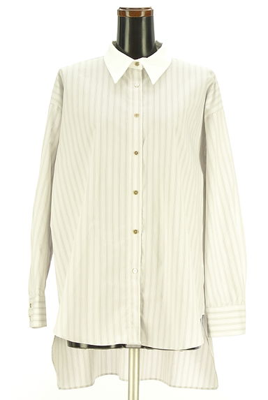 Te chichi（テチチ）の古着「ネクタイ付きオーバーサイズシャツ（ブラウス）」大画像４へ