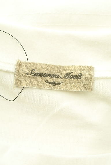 Samansa Mos2（サマンサモスモス）の古着「白Tシャツ+チェックキャミ（アンサンブル）」大画像６へ