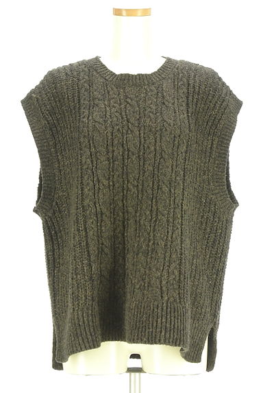 Samansa Mos2（サマンサモスモス）の古着「ケーブルニットベスト（ベスト・ジレ）」大画像１へ