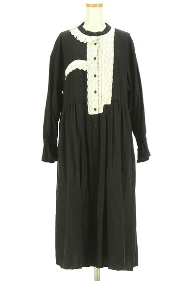 Samansa Mos2（サマンサモスモス）の古着「フロントレースロングシャツワンピース（ワンピース・チュニック）」大画像１へ