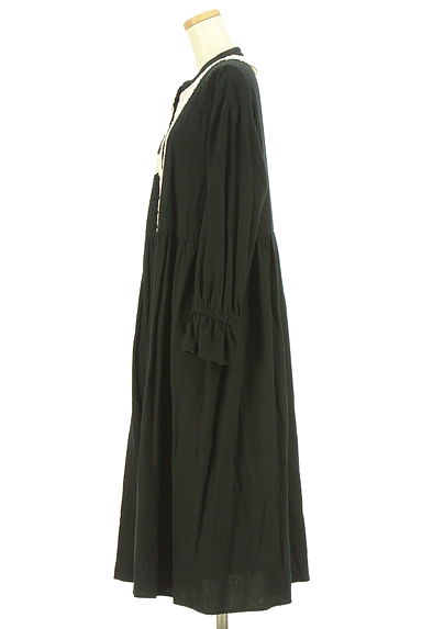 Samansa Mos2（サマンサモスモス）の古着「フロントレースロングシャツワンピース（ワンピース・チュニック）」大画像３へ