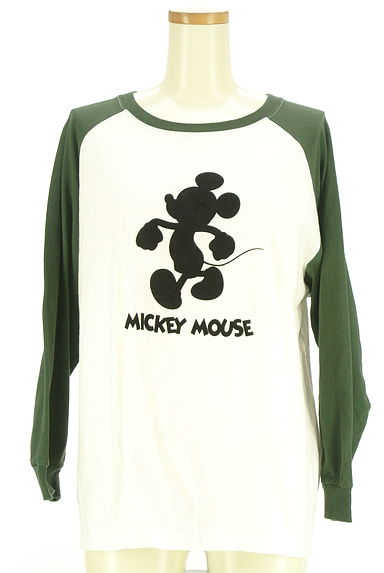 Samansa Mos2（サマンサモスモス）の古着「フロッキーミッキーラグランTシャツ（Ｔシャツ）」大画像１へ