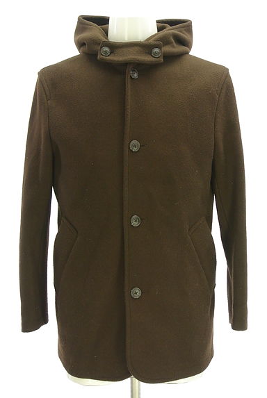 クリックで大画像表示 MEN'S MELROSE(メンズメルローズ)の古着「フーディショートコート(コート)」大画像1へ