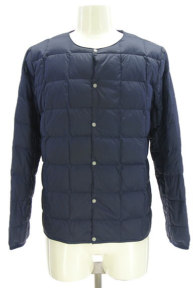 クリックで大画像表示 MEN'S MELROSE(メンズメルローズ)の古着「ノーカラーダウンジャケット(ダウンジャケット・ダウンコート)」大画像1へ