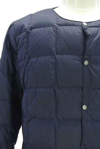 クリックで大画像表示 MEN'S MELROSE(メンズメルローズ)の古着「ノーカラーダウンジャケット(ダウンジャケット・ダウンコート)」大画像4へ