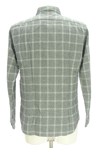 MEN'S MELROSE（メンズメルローズ）の古着「コットンチェックシャツ（カジュアルシャツ）」大画像２へ