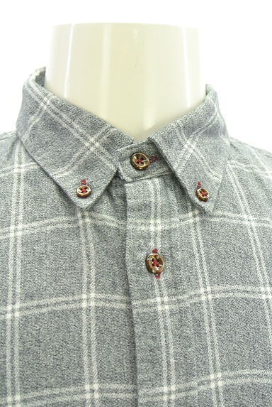 MEN'S MELROSE（メンズメルローズ）の古着「コットンチェックシャツ（カジュアルシャツ）」大画像４へ