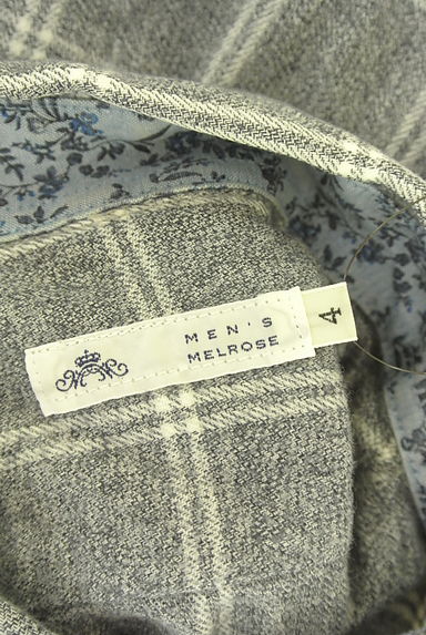 MEN'S MELROSE（メンズメルローズ）の古着「コットンチェックシャツ（カジュアルシャツ）」大画像６へ