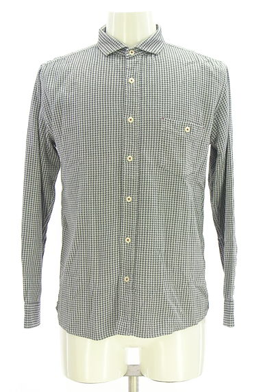 MEN'S MELROSE（メンズメルローズ）の古着「千鳥格子シャツ（カジュアルシャツ）」大画像１へ