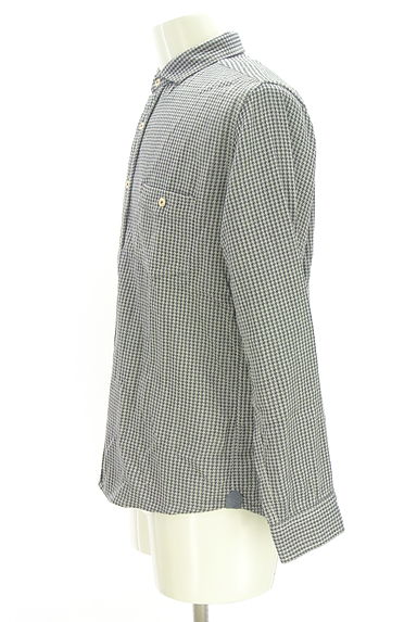 MEN'S MELROSE（メンズメルローズ）の古着「千鳥格子シャツ（カジュアルシャツ）」大画像３へ