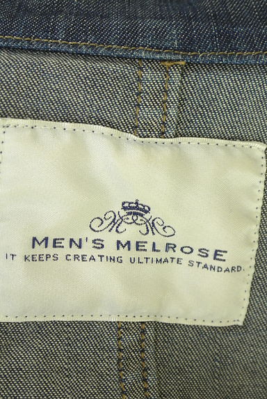 クリックで大画像表示 MEN'S MELROSE(メンズメルローズ)の古着「ダブルジップデニムジャケット(ブルゾン・スタジャン)」大画像6へ
