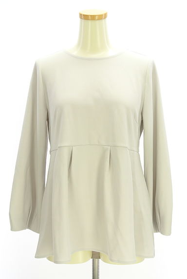 OPAQUE.CLIP（オペークドットクリップ）の古着「ストレッチペプラムブラウス（カットソー・プルオーバー）」大画像１へ