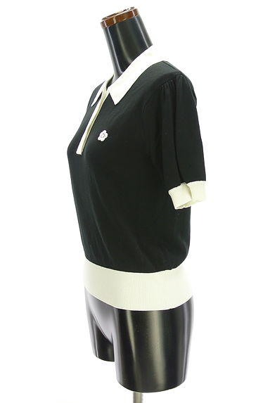 MARY QUANT（マリークワント）の古着「バイカラーポロシャツ（ニット）」大画像３へ