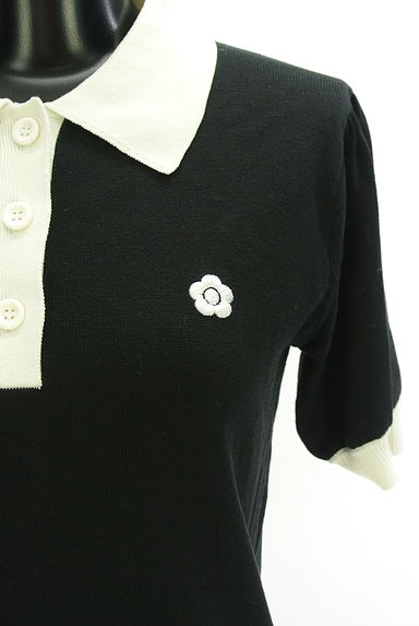 MARY QUANT（マリークワント）の古着「バイカラーポロシャツ（ニット）」大画像４へ