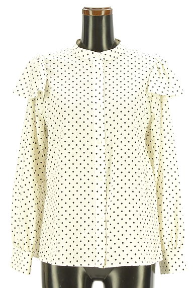 クリックで大画像表示 SHIPS(シップス)の古着「SHIPS any 肩フリルドットブラウス(ブラウス)」大画像1へ