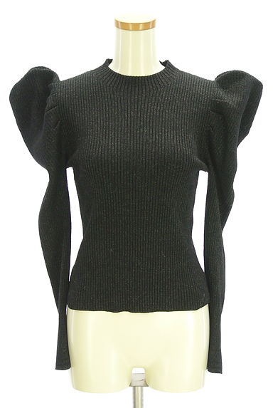 Her lip to（ハーリップトゥ）の古着「パワーショルダーラメリブニット（ニット）」大画像１へ