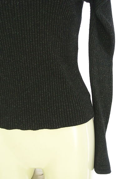 Her lip to（ハーリップトゥ）の古着「パワーショルダーラメリブニット（ニット）」大画像５へ