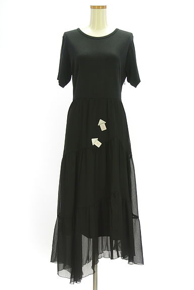 FURFUR（ファーファー）の古着「イレギュラーヘムシフォン切替ロングワンピース（ワンピース・チュニック）」大画像４へ