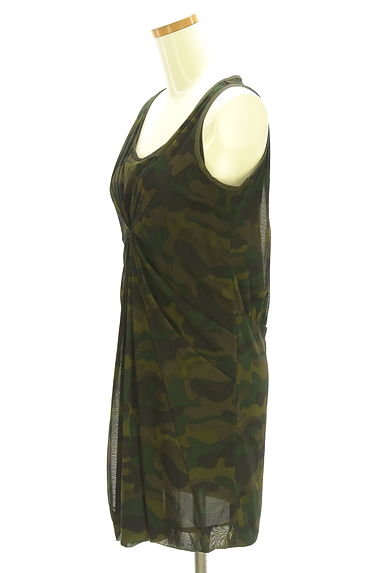 β（ベータ）の古着「迷彩チュールミニワンピース（キャミワンピース）」大画像３へ