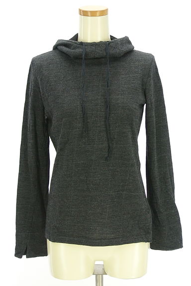 クリックで大画像表示 Pas de calais(パドカレ)の古着「チェック柄フーディニット(ニット)」大画像1へ