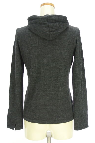 クリックで大画像表示 Pas de calais(パドカレ)の古着「チェック柄フーディニット(ニット)」大画像2へ