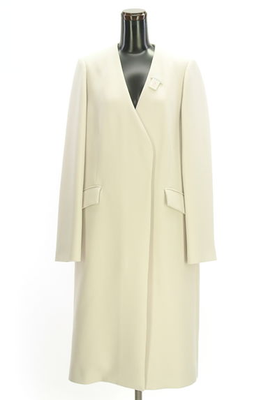 Pinky＆Dianne（ピンキー＆ダイアン）の古着「ノーカラーロングコート（コート）」大画像４へ