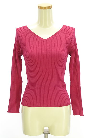 Pinky＆Dianne（ピンキー＆ダイアン）の古着「Vネックリブニット（ニット）」大画像１へ