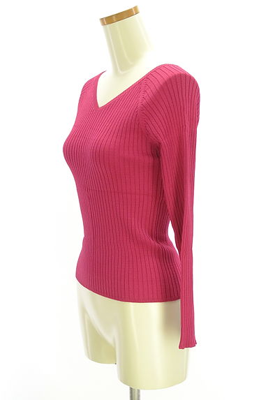 Pinky＆Dianne（ピンキー＆ダイアン）の古着「Vネックリブニット（ニット）」大画像３へ