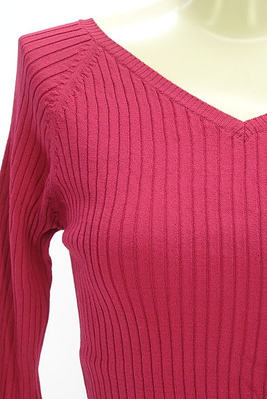 Pinky＆Dianne（ピンキー＆ダイアン）の古着「Vネックリブニット（ニット）」大画像４へ