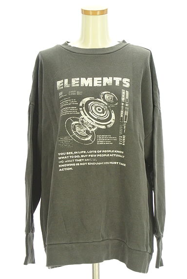 クリックで大画像表示 PUAL CE CIN(ピュアルセシン)の古着「プリントスウェットトップス(スウェット・パーカー)」大画像1へ