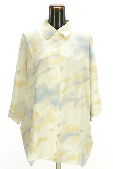 クリックで大画像表示 JEANASiS(ジーナシス)の古着「6分袖まだら模様シャツ(ブラウス)」大画像1へ