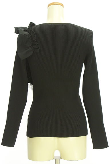 JUSGLITTY（ジャスグリッティー）の古着「フリル付リブニットトップス（ニット）」大画像２へ