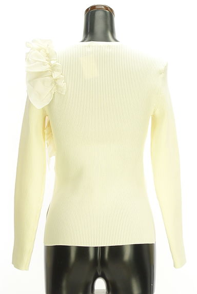 JUSGLITTY（ジャスグリッティー）の古着「フリル付リブニットトップス（ニット）」大画像２へ