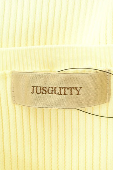 JUSGLITTY（ジャスグリッティー）の古着「フリル付リブニットトップス（ニット）」大画像６へ