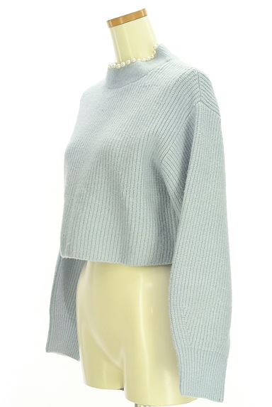 クリックで大画像表示 Apuweiser riche(アプワイザーリッシェ)の古着「パール付きモックネックニットトップス(セーター)」大画像3へ