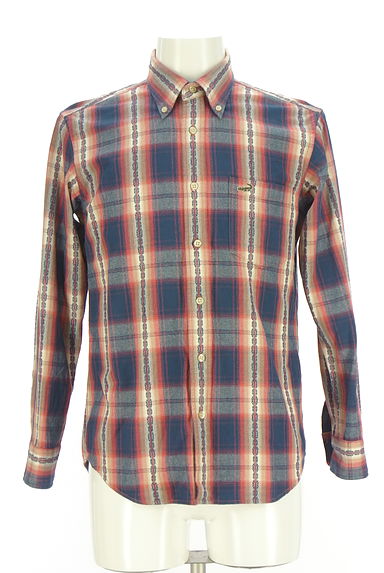 クリックで大画像表示 Crocodile(クロコダイル)の古着「ラウンドヘムチェックシャツ(カジュアルシャツ)」大画像1へ