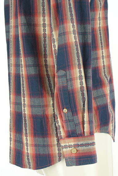 クリックで大画像表示 Crocodile(クロコダイル)の古着「ラウンドヘムチェックシャツ(カジュアルシャツ)」大画像5へ