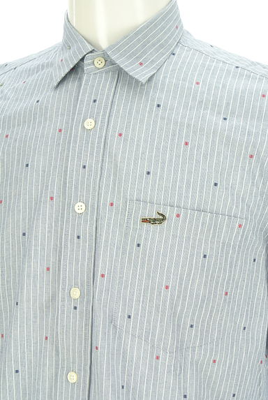 クリックで大画像表示 Crocodile(クロコダイル)の古着「ストライプ×ドット七分袖シャツ(カジュアルシャツ)」大画像4へ
