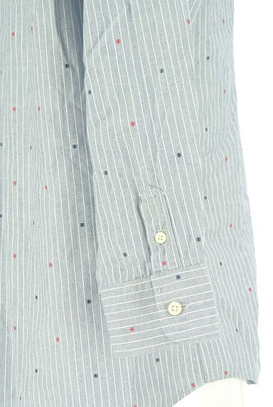 クリックで大画像表示 Crocodile(クロコダイル)の古着「ストライプ×ドット七分袖シャツ(カジュアルシャツ)」大画像5へ