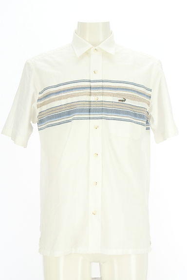 Crocodile（クロコダイル）の古着「半そでボーダー柄シャツ（カジュアルシャツ）」大画像１へ