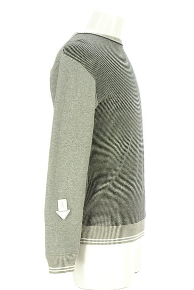 クリックで大画像表示 Crocodile(クロコダイル)の古着「ニット×スウェット切り替えトップス(ニット)」大画像4へ