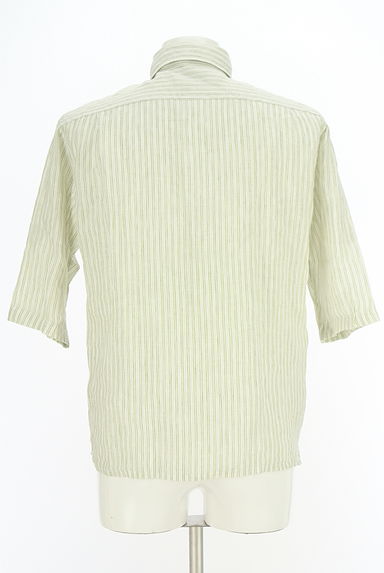 クリックで大画像表示 Crocodile(クロコダイル)の古着「ストライプ柄半そでリネンシャツ(カジュアルシャツ)」大画像2へ