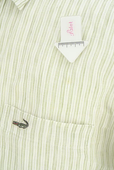 クリックで大画像表示 Crocodile(クロコダイル)の古着「ストライプ柄半そでリネンシャツ(カジュアルシャツ)」大画像5へ